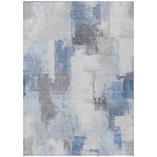 Piper Looms Chantille Abstract ACN1967 Denim Machine Washable Area Rug main image