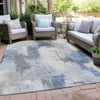 Piper Looms Chantille Abstract ACN1967 Denim Machine Washable Area Rug Outdoor Lifestyle Image Feature