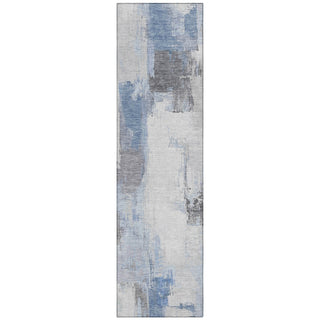 Piper Looms Chantille Abstract ACN1967 Denim Machine Washable Area Rug Runner Main Image