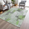 Piper Looms Chantille Abstract ACN1967 Green Machine Washable Area Rug Lifestyle Image Feature