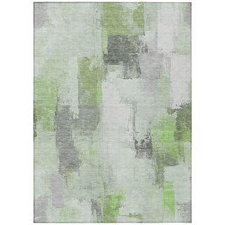 Piper Looms Chantille Abstract ACN1967 Green Machine Washable Area Rug main image