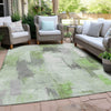 Piper Looms Chantille Abstract ACN1967 Green Machine Washable Area Rug Outdoor Lifestyle Image Feature