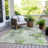 Piper Looms Chantille Abstract ACN1967 Green Machine Washable Area Rug Outdoor Lifestyle Image Feature