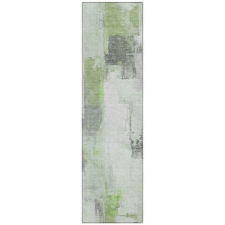 Piper Looms Chantille Abstract ACN1967 Green Machine Washable Area Rug Runner Main Image