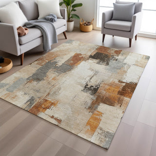 Piper Looms Chantille Abstract ACN1967 Ivory Machine Washable Area Rug Lifestyle Image Feature