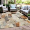 Piper Looms Chantille Abstract ACN1967 Ivory Machine Washable Area Rug Outdoor Lifestyle Image Feature
