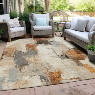 Piper Looms Chantille Abstract ACN1967 Ivory Machine Washable Area Rug Outdoor Lifestyle Image Feature