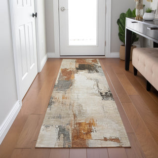 Piper Looms Chantille Abstract ACN1967 Ivory Machine Washable Area Rug Runner Lifestyle Image Feature