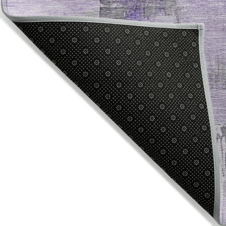Piper Looms Chantille Abstract ACN1967 Lavender Machine Washable Area Rug Backing Image