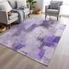 Piper Looms Chantille Abstract ACN1967 Lavender Machine Washable Area Rug Lifestyle Image Feature