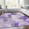 Piper Looms Chantille Abstract ACN1967 Lavender Machine Washable Area Rug Lifestyle Image Feature