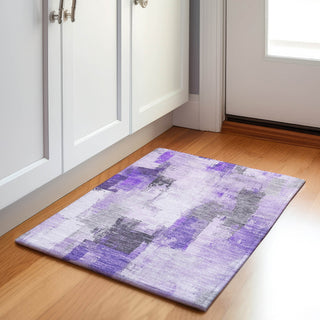 Piper Looms Chantille Abstract ACN1967 Lavender Machine Washable Area Rug Scatter Lifestyle Image Feature