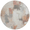 Piper Looms Chantille Abstract ACN1967 Paprika Machine Washable Area Rug Round Main Image