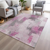 Piper Looms Chantille Abstract ACN1967 Pink Machine Washable Area Rug Lifestyle Image Feature