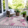 Piper Looms Chantille Abstract ACN1967 Pink Machine Washable Area Rug Outdoor Lifestyle Image Feature