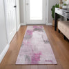Piper Looms Chantille Abstract ACN1967 Pink Machine Washable Area Rug Runner Lifestyle Image Feature