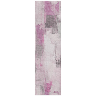 Piper Looms Chantille Abstract ACN1967 Pink Machine Washable Area Rug Runner Main Image