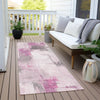 Piper Looms Chantille Abstract ACN1967 Pink Machine Washable Area Rug Runner Outdoor Lifestyle Image Feature