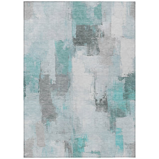 Piper Looms Chantille Abstract ACN1967 Teal Machine Washable Area Rug main image