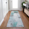 Piper Looms Chantille Abstract ACN1967 Teal Machine Washable Area Rug Runner Lifestyle Image Feature