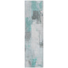 Piper Looms Chantille Abstract ACN1967 Teal Machine Washable Area Rug Runner Main Image