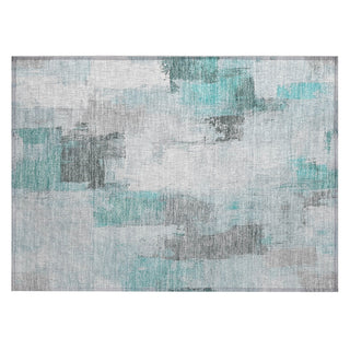 Piper Looms Chantille Abstract ACN1967 Teal Machine Washable Area Rug Scatter Main Image