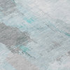 Piper Looms Chantille Abstract ACN1967 Teal Machine Washable Area Rug Swatch Image