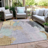 Piper Looms Chantille Abstract ACN1968 Lavender Machine Washable Area Rug Outdoor Lifestyle Image Feature