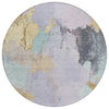 Piper Looms Chantille Abstract ACN1968 Lavender Machine Washable Area Rug Round Main Image