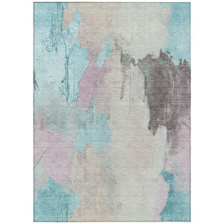 Piper Looms Chantille Abstract ACN1968 Teal Machine Washable Area Rug main image