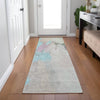 Piper Looms Chantille Abstract ACN1968 Teal Machine Washable Area Rug Runner Lifestyle Image Feature