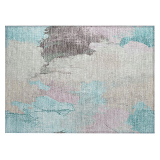 Piper Looms Chantille Abstract ACN1968 Teal Machine Washable Area Rug Scatter Main Image