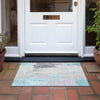 Piper Looms Chantille Abstract ACN1968 Teal Machine Washable Area Rug Scatter Outdoor Lifestyle Image Feature