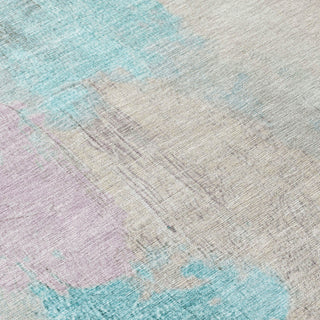 Piper Looms Chantille Abstract ACN1968 Teal Machine Washable Area Rug Swatch Image