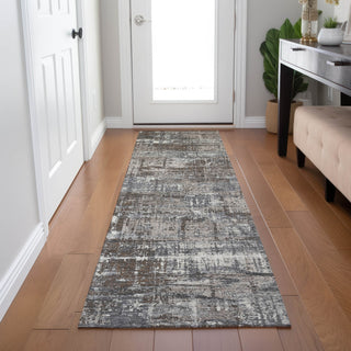 Piper Looms Chantille Geometric ACN1969 Brown Machine Washable Area Rug Runner Lifestyle Image Feature