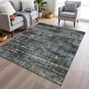 Piper Looms Chantille Geometric ACN1969 Charcoal Machine Washable Area Rug Lifestyle Image Feature