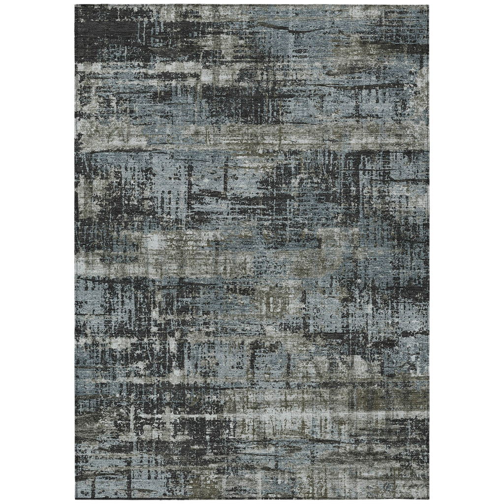 Piper Looms Chantille Geometric ACN1969 Charcoal Machine Washable Area Rug main image