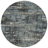 Piper Looms Chantille Geometric ACN1969 Charcoal Machine Washable Area Rug Round Main Image