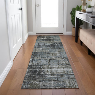 Piper Looms Chantille Geometric ACN1969 Charcoal Machine Washable Area Rug Runner Lifestyle Image Feature