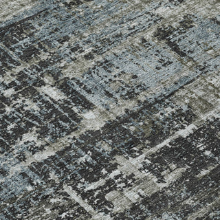 Piper Looms Chantille Geometric ACN1969 Charcoal Machine Washable Area Rug Swatch Image