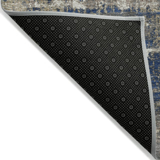 Piper Looms Chantille Geometric ACN1969 Navy Machine Washable Area Rug Backing Image