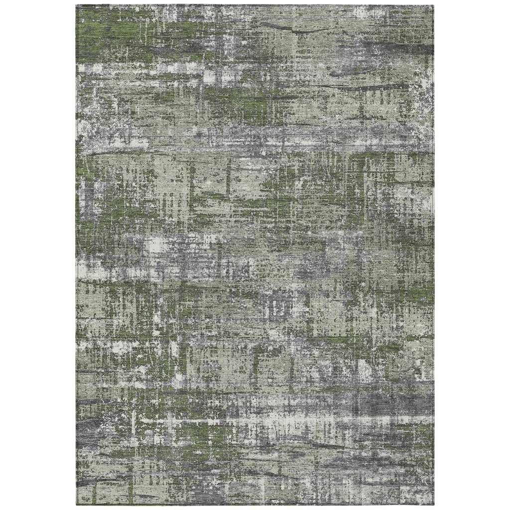 Piper Looms Chantille Geometric ACN1969 Olive Machine Washable Area Rug main image