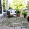 Piper Looms Chantille Geometric ACN1969 Olive Machine Washable Area Rug Outdoor Lifestyle Image Feature