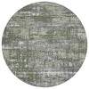 Piper Looms Chantille Geometric ACN1969 Olive Machine Washable Area Rug Round Main Image