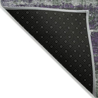 Piper Looms Chantille Geometric ACN1969 Purple Machine Washable Area Rug Backing Image