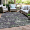 Piper Looms Chantille Geometric ACN1969 Purple Machine Washable Area Rug Outdoor Lifestyle Image Feature