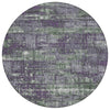 Piper Looms Chantille Geometric ACN1969 Purple Machine Washable Area Rug Round Main Image