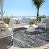 Piper Looms Chantille Geometric ACN1969 Purple Machine Washable Area Rug Round Outdoor Lifestyle Image Feature