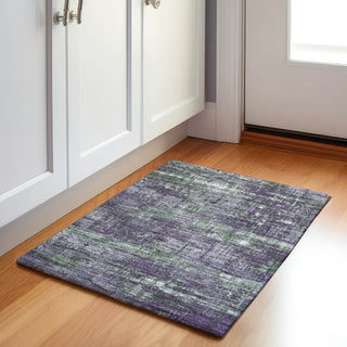 Piper Looms Chantille Geometric ACN1969 Purple Machine Washable Area Rug Scatter Lifestyle Image Feature