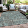 Piper Looms Chantille Geometric ACN1969 Taupe Machine Washable Area Rug Outdoor Lifestyle Image Feature